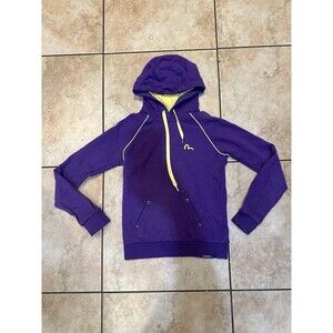 VINTAGE Evisu Hoodie Women’s Purple Long Sleeve Pullover Y2K Adult Logo Spellout